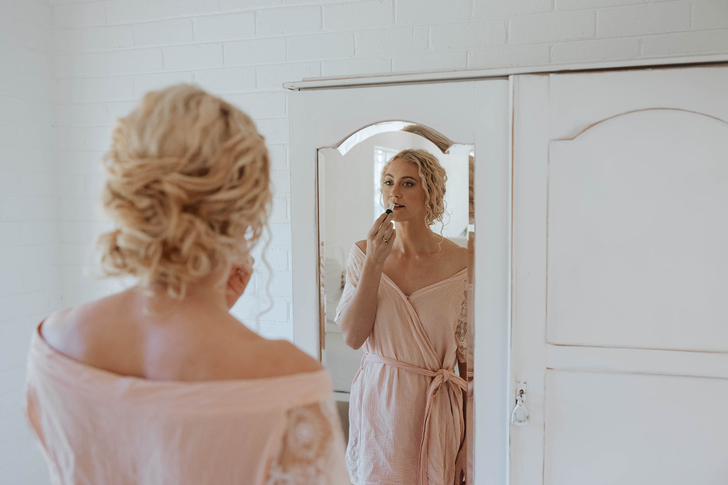 Peachy Wrap Gown